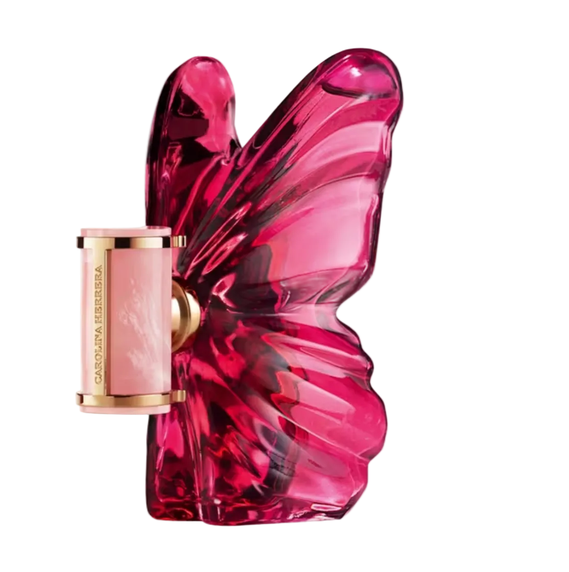 Pink butterfly-shaped perfume bottle